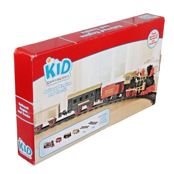 Kid Connection Railroad Engine Tracks 22 Pieces Battery Powered Real Train Sound - Picture 2 of 10